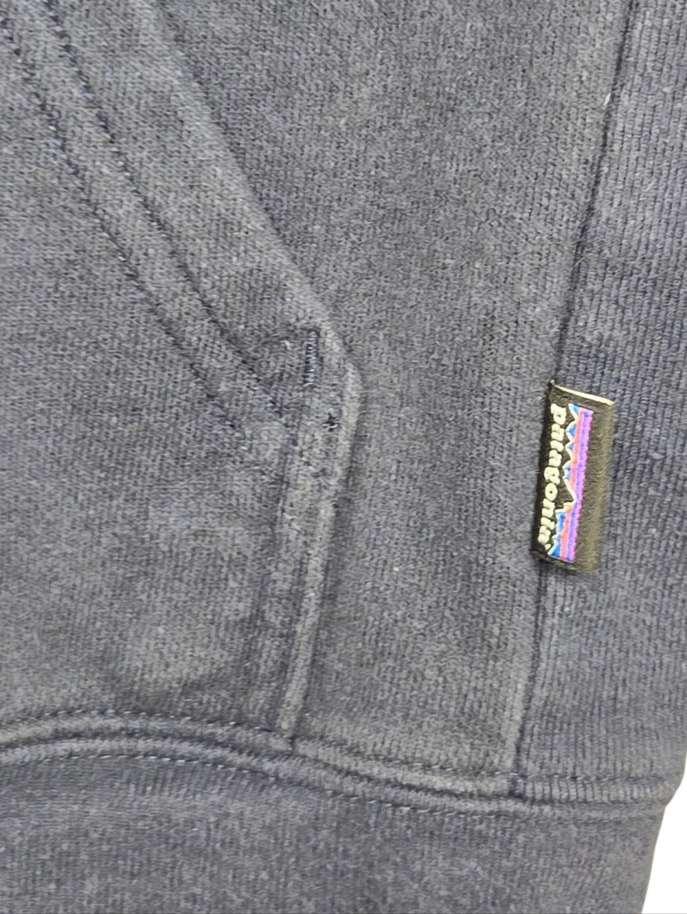 Patagonia Mens Navy Blue Line Logo Ridge Stripe Uprisal Hoodie Sweatshirt Small - Picture 5 of 11